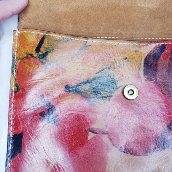 PATRICIA NASH Women's Leather Envelope Clutch Purse Floral Spring Multicolor GUC - Picture 16 of 16